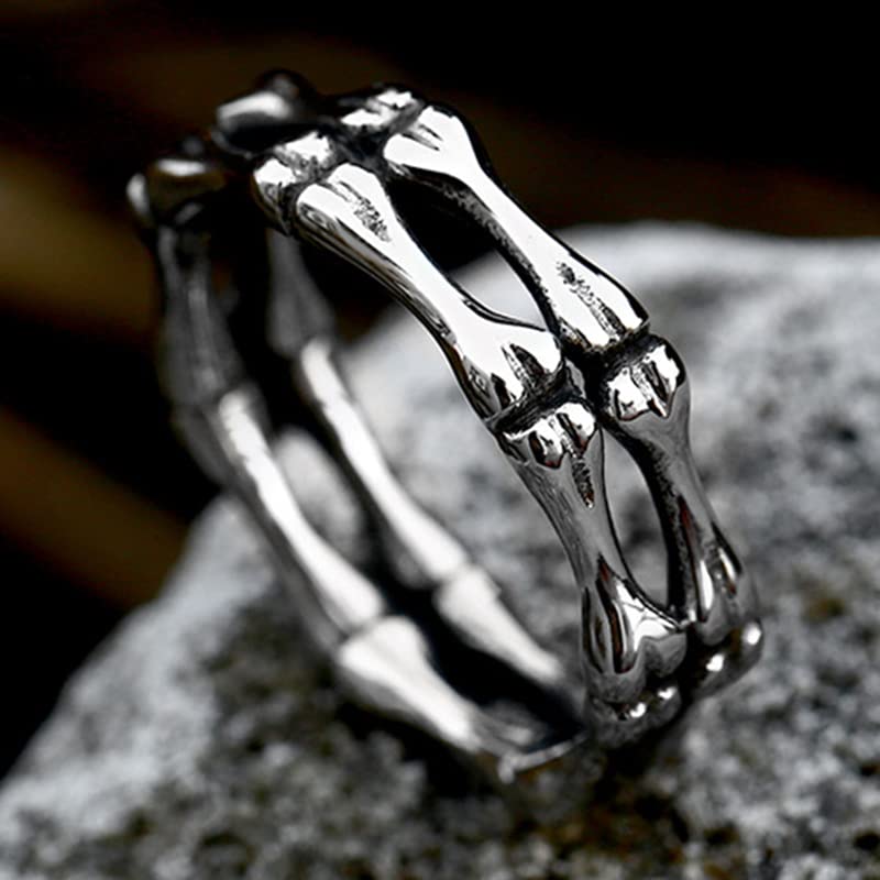 Image of Death Skull Ring for Men Stainless Steel Jewelry Biker Rings Scary Death Ring Skull for Gifts