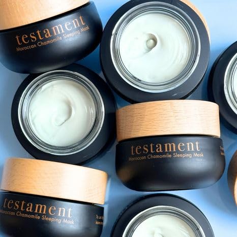 Testament Beauty Moroccan Chamomile Sleeping Mask Night Moisturizing Treatment With Blue Tansy Antioxidants And Niacinamide Fine Lines Wrinkles Tightens Skin For A Healthier Complexion Best For Winter Skin And After Sun Soothing Deeply Moisturizes Brightens Firms Great For After Sun 50Ml17 Oz #TOP5