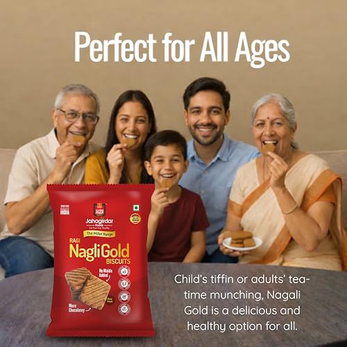 Image of JAHAGIRDAR FOODS Chocolate Flavour | 0% Maida RAGI Biscuit | Cookies Millet Biscuits - 250g (Pack of 1)