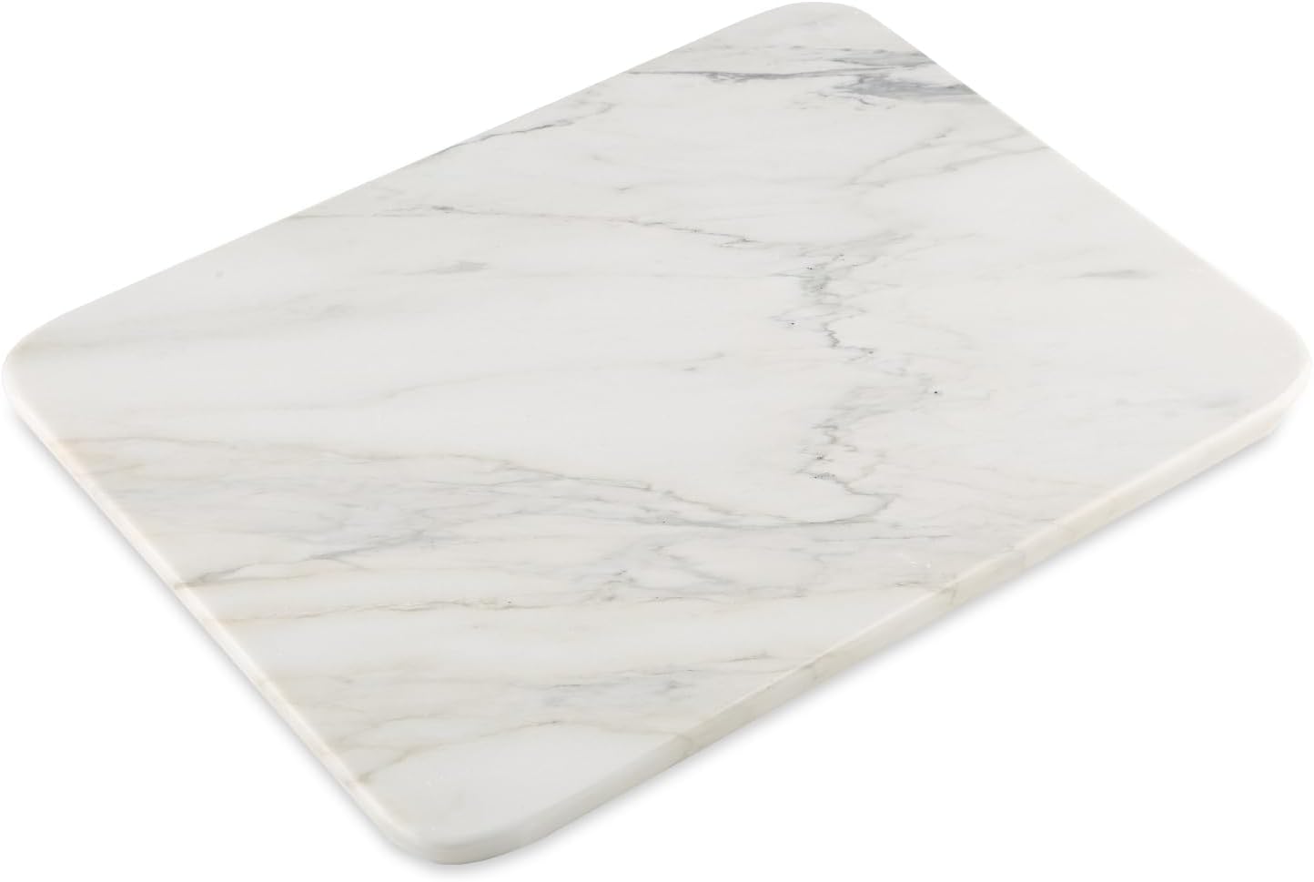 Koville Italian Natural Marble Cutting Board for Kitchen, 16x12inch Large Hand Crafted Marble Slab for Cheese, Charcuterie, Pastry Board - Wedding Gift, House Warming Gift
