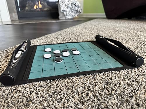 Roll-Up Travel Reversi Game | Othello Board Game for Family | Travel Othello Game miniatura 4