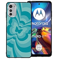zaztify Phone Case for Motorola Moto E32/E32s, Blue Butterfly