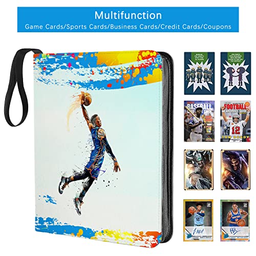 Ghiuan 720 Pockets Cards Binder For Basketball Cards,Trading Card Holder Album Storage Display Case With Basketball Card Sleeves Card Holder Protectors Set For Basketball Card And Soccer Star Card Cards Binder 400 Pockets Basketball Cards #TOP3
