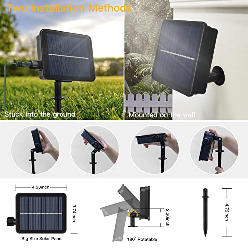 Ollny Solar Christmas Lights, Solar Star String Lights 50Led 25Ft Warm White & Multicolor Outdoor Patio Lights, With Remote 11Modes Memory Waterproof Timer For Christmas Garden Fence Yard Decorations #TOP7