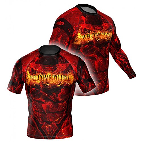 Camiseta Rashguard Diabolo Manga Corta Hombre Color Rojo Talla S