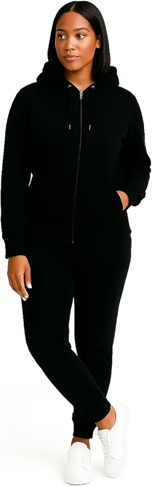 Conjunto Moletom Feminino com Capuz e Zíper Confortável e Estiloso