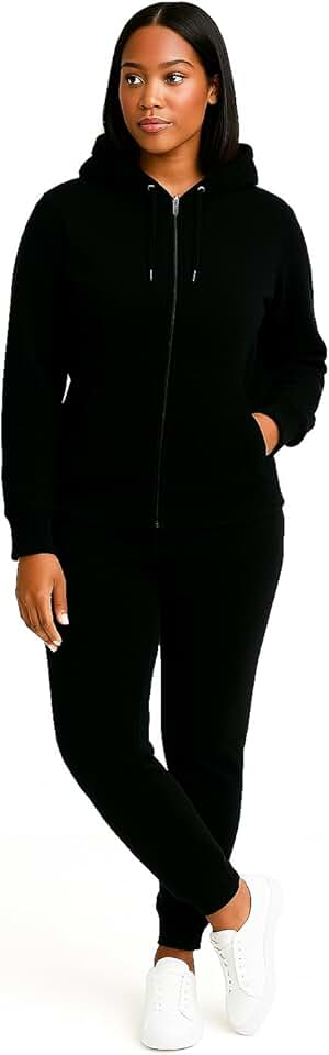 Conjunto Moletom Feminino com Capuz e Zíper Confortável e Estiloso