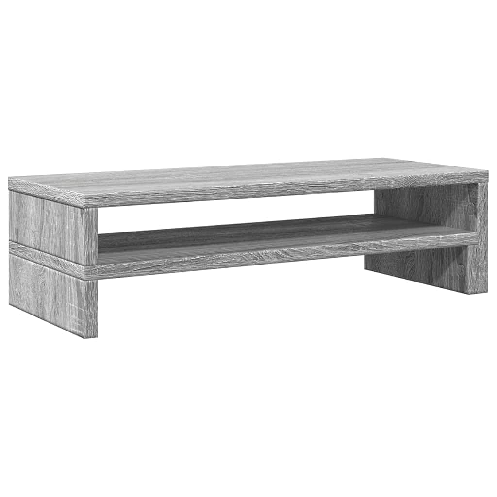 Mangloder Monitorständer Grau Sonoma 54x22x15 cm Holzwerkstoff mit Stauraum für Arbeitsplatz Ergonomie und Kabelmanagement für Homeoffice und Büro