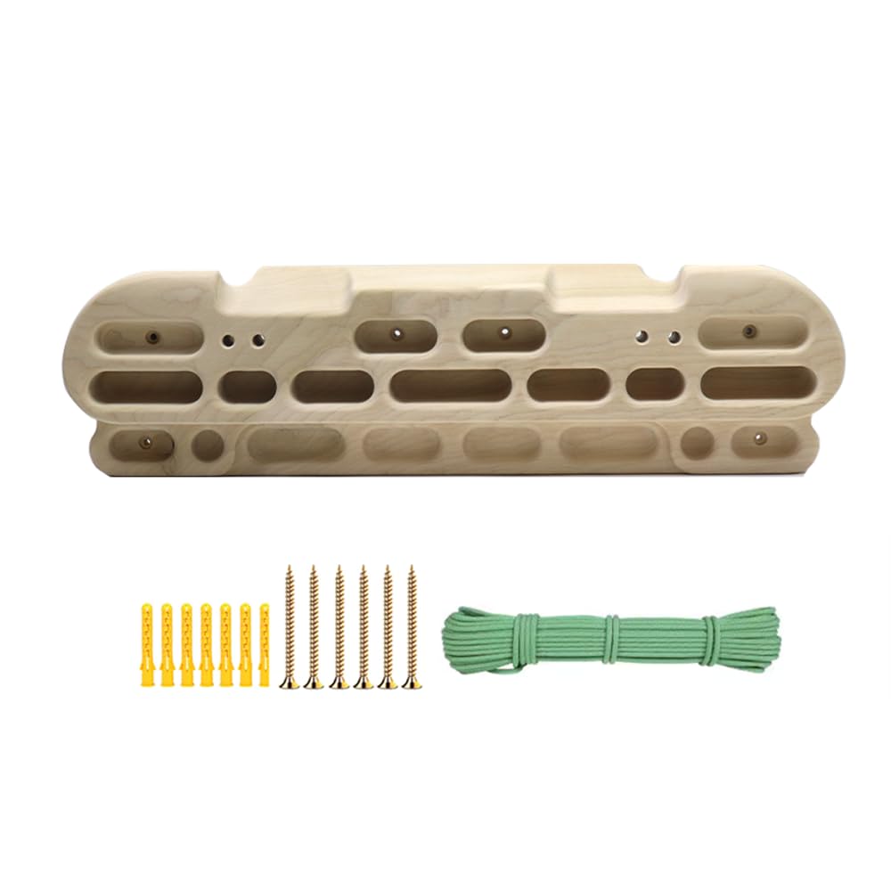 Generic Tabla de entrenamiento de escalada, diapasón de madera, refuerzo de dedos, 55 x 15 x 4,8 cm