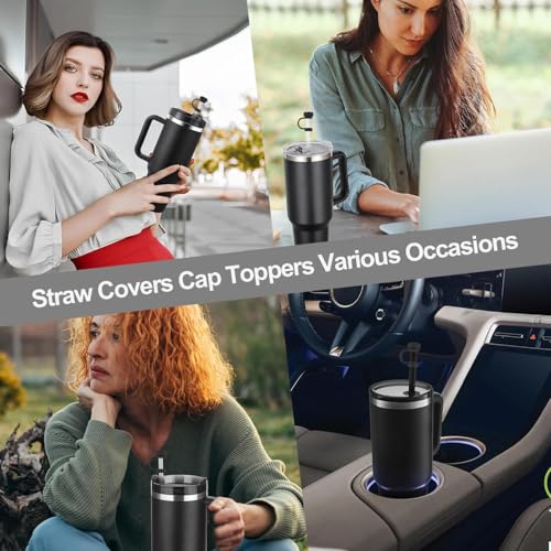 Image of 6 Pcs Stanley Cup Accessories, Straw Covers, Spill Stopper Set for Straw Cover, Food Grade Cover Cap, Accessories Including Straw Cap, Fix Leak Stopper and Lid Spill Plug (Not Include Cups)