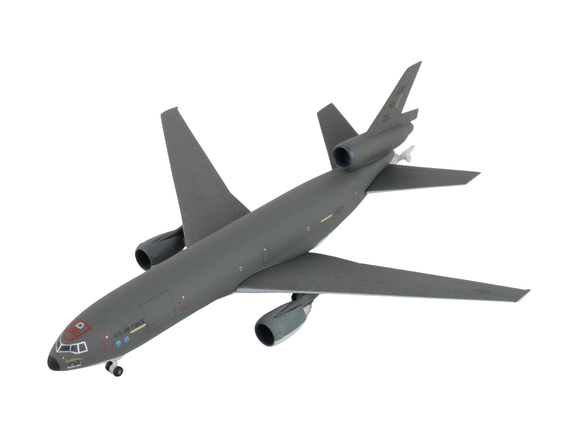 Herpa Model samolotu U.S. Air Force McDonnell Douglas KC-10A Louisiana Yard Dog, skala 1:500, metalowy model samolotu, model samolotu dla kolekcjonerów, miniaturowa dekoracja, samolot bez podstawy
