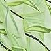 WINOMO Visillos para Ventanas Cortina Voile con Bordado Hoja Verde 100x200cm