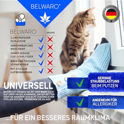 NEU! Heizkörper Reinigungsbürste WUMI mit 2 extralangen Mikrofaser Schläuchen, super flexibel & waschbar/blitzschnelle Reinigung