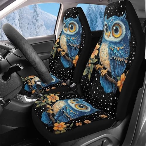 Housse de siege auto hibou confort pour voiture et camion 2 pieces 52x138cm