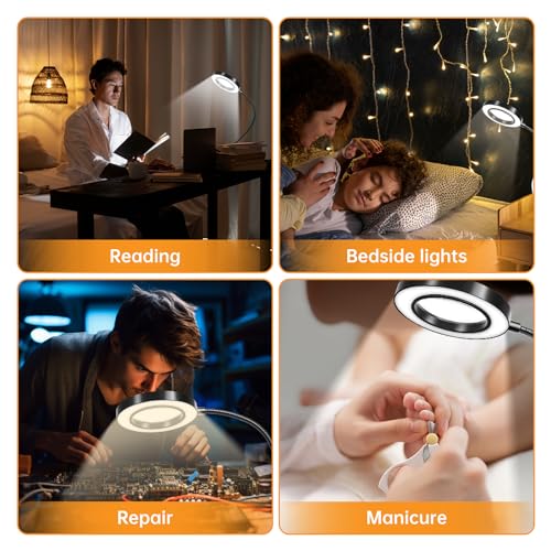 Beyamz GA91 5X Magnifying Glass With Light, 10W Clip On Light, 48 Led Magnifying Desk Lamp thumb #6