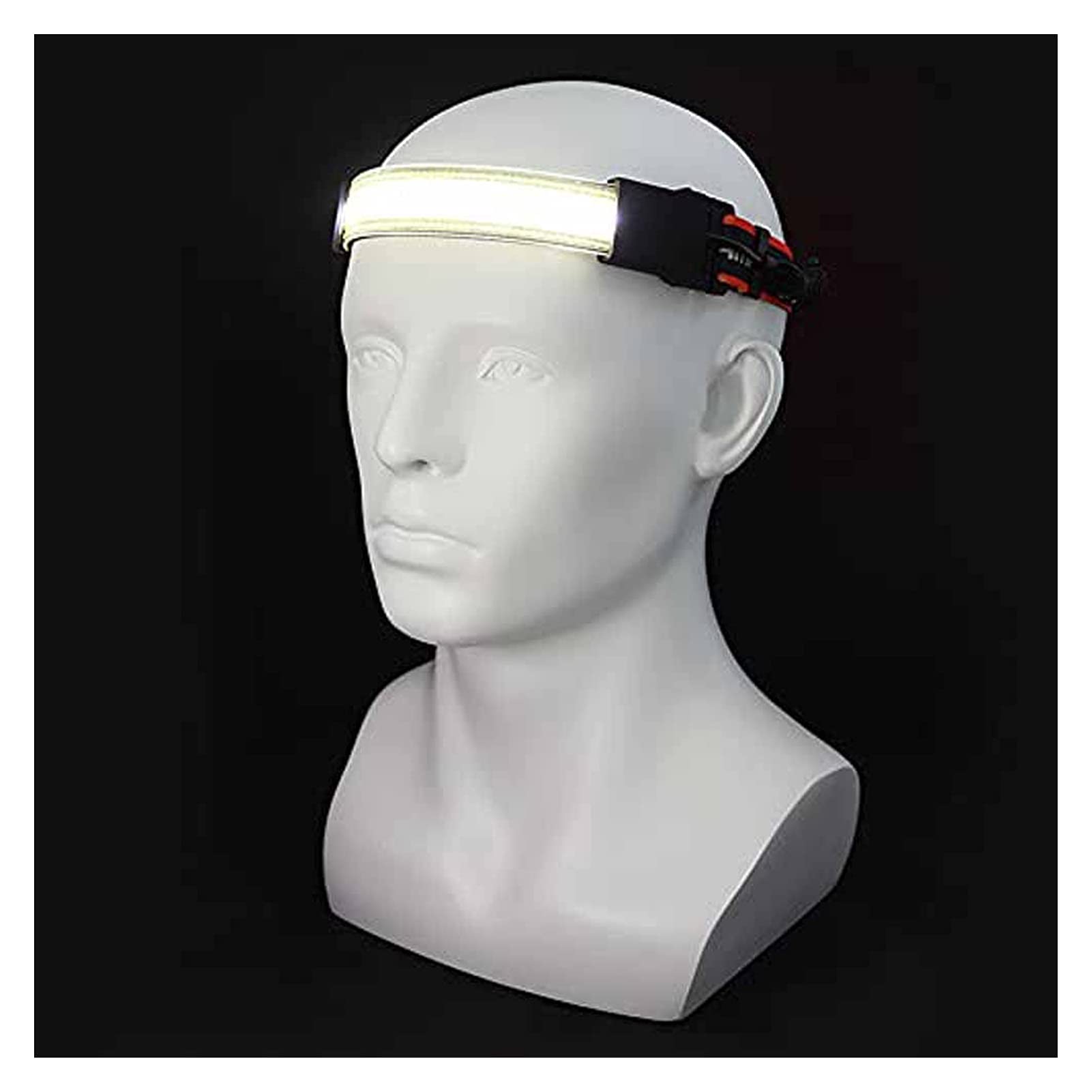 Czołówki， Latarka LED Ładowalna, lekka latarka czołowa Latarka czołowa USB Możliwość ładowania Wygodny reflektor Kolarstwo na świeżym powietrzu Szperacz Ogon Czerwone światło Ostrzeżenie Lampa górnicz