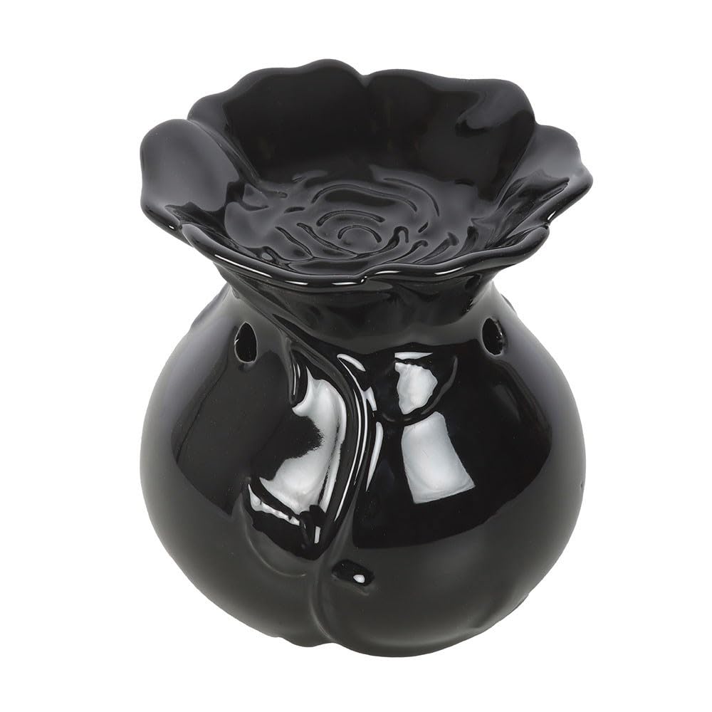 Gothic Romance Black Rose Oil Burner. Valentine's Day Gift.