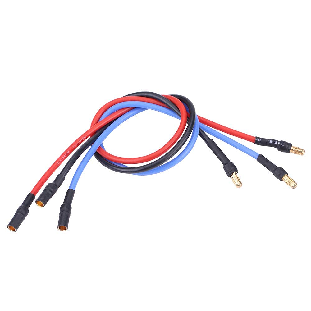 3-częściowy/zestaw przedłużacz ESC, elektroniczny silikonowy regulator prędkości Kabel silnika ESC ze złączem bananowym 3,5 mm Akcesoria RC