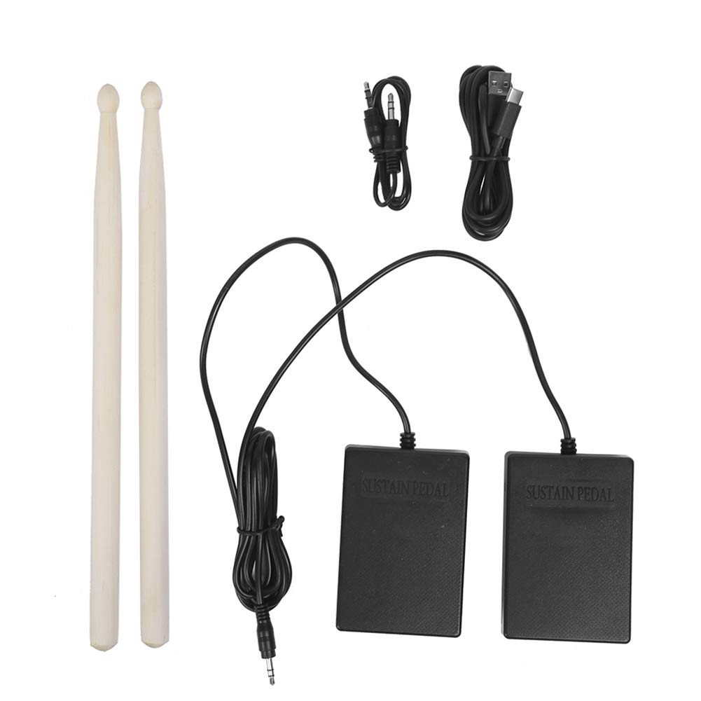 Batteria Elettronica, Batteria Elettrica USB Portatile, Batteria Elettronica con Altoparlante, Strumento Musicale per Batteria Elettronica