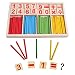 Generic Wooden Number Cards and Montessori Counting Rods with Box