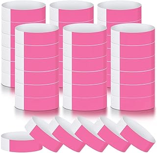 Desikixudy 600 bandas de mano impermeables para eventos, conciertos, adhesivo para fiestas, color rosa