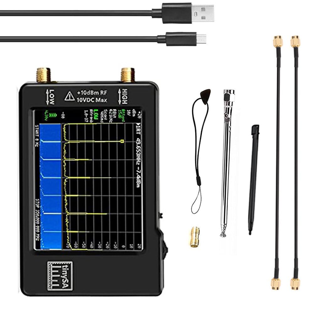 Analisador de espectro Tinysa de 2,8 polegadas MF/HF/VHF UHF baixo