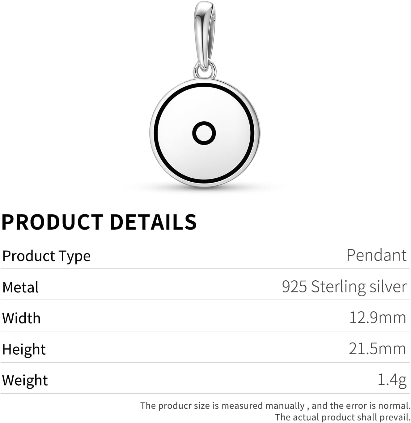 925 Sterling Silver Fit Pan Charms Bracelet Circular Symbol Crop Circles Monad Pendant Women's Bead for Bracelets and Necklaces