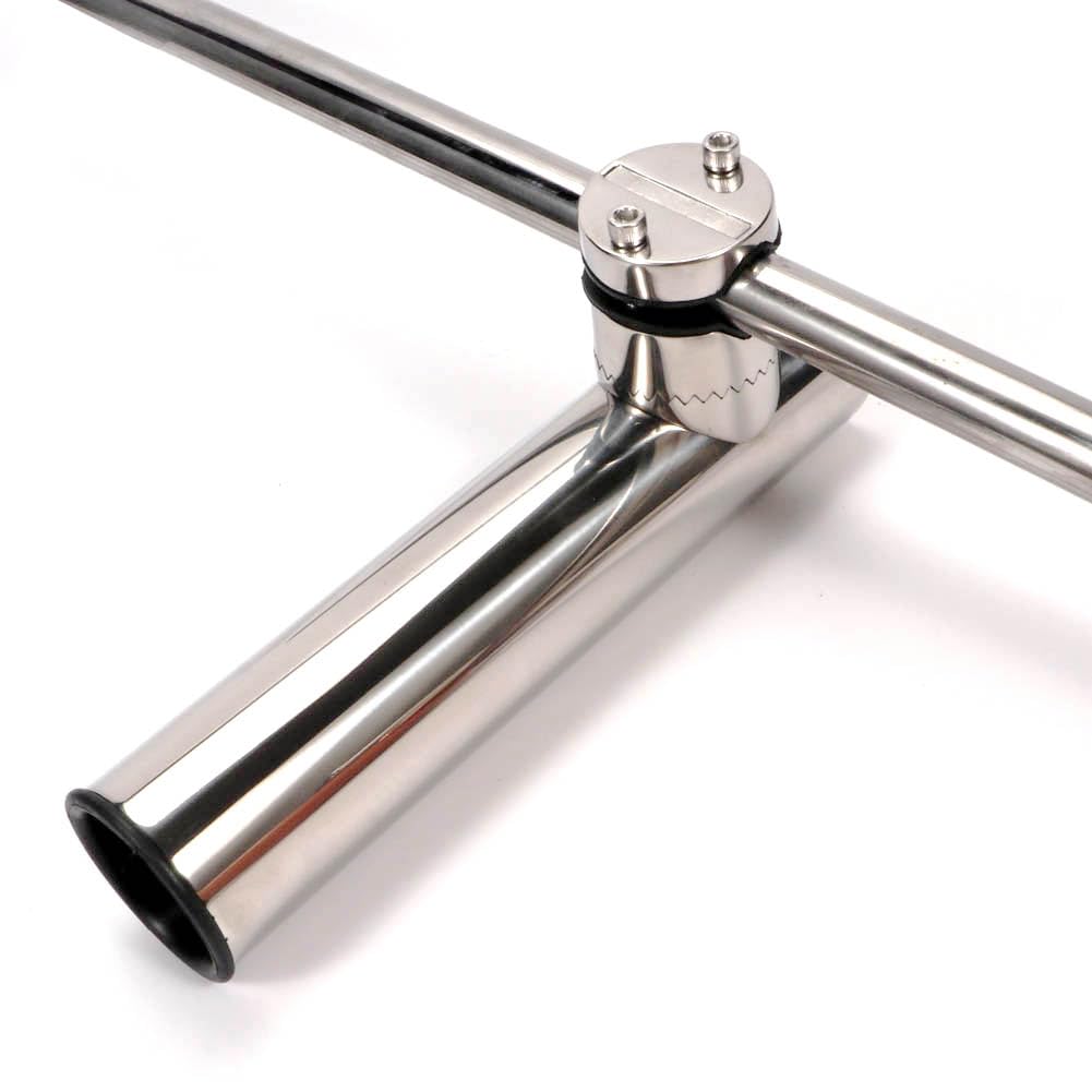 Lot de 2 supports de canne à pêche en acier inoxydable pour rails de 2,2 cm à 2,5 cm
