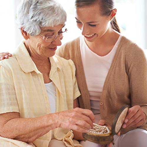 Seashell Pearl Necklace Single-Strand Choker Handmade Beaded Jewelry For Women 18” Gray #TOP6