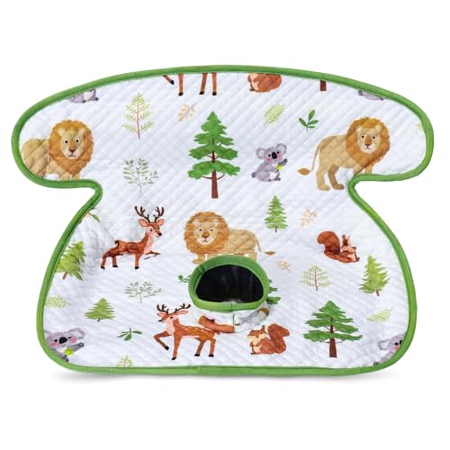 Image of COOLBEBE Car Seat Protector for Potty Training, Dry Waterproof Car Seat Liner Toilet Training for Baby Toddler Kid, Piddle Pads Cover Pad for Strollers & Carseat, White Zoo