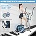 Dripex Elliptical Cross Trainer For Home, 8 Levels Resistance Elliptical Machine, Ultra-Quiet Elliptical Machines Fitness w/ 6KG Flywheel, Pulse Sensor, LCD Monitor, Device Holder (Green)