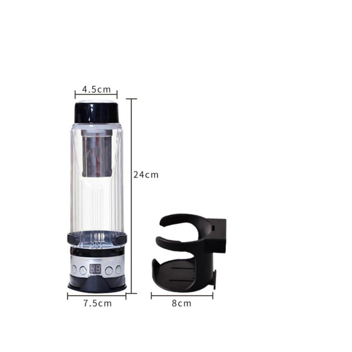 Hervidor Eléctrico de Viaje 420ml para Coche y Camión Negro