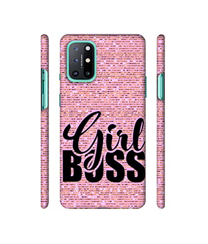 Image of Amazon Brand - Solimo Designer Girl Boss On Pink Sparkle 3D Printed Hard Back Case Mobile Cover for OnePlus 8T