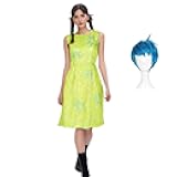 Joy Costume Disgust Dress Adults Inside Cosplay Out Emotions Halloween Costume Skater Dress