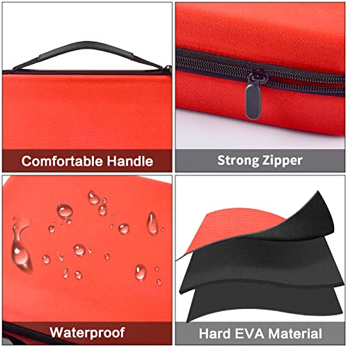 Battery Organizer Case, Batteries Storage Holder Container With Tester Checker. Garage Organization Box For Aa Aaa 9V C D Lithium 3V Lr44 Cr2016 Cr1632 Cr2032 Cr2025 (Not Includes Battery Pack) -Red #TOP2