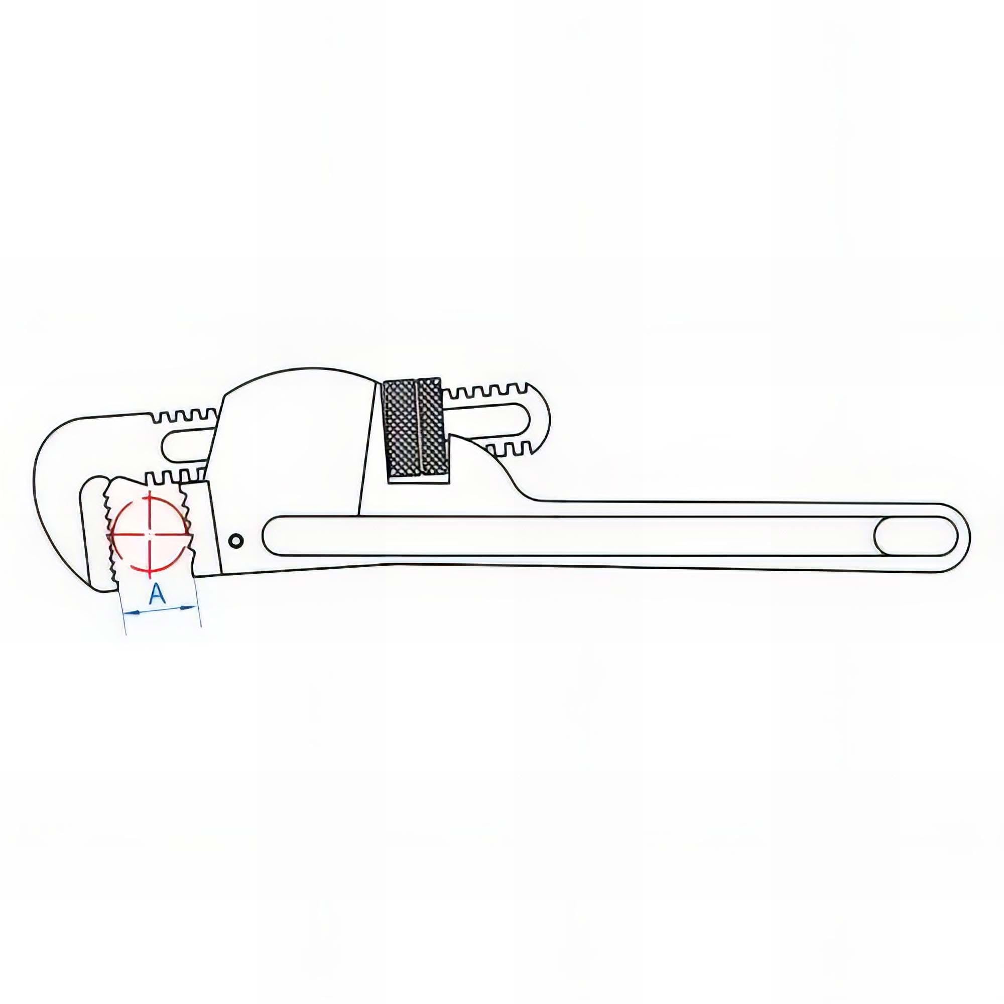 KING TONY Llave para tubos de 356 mm aluminio