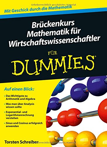Preisvergleich Produktbild Brückenkurs Mathematik für Wirtschaftswissenschaftler für Dummies
