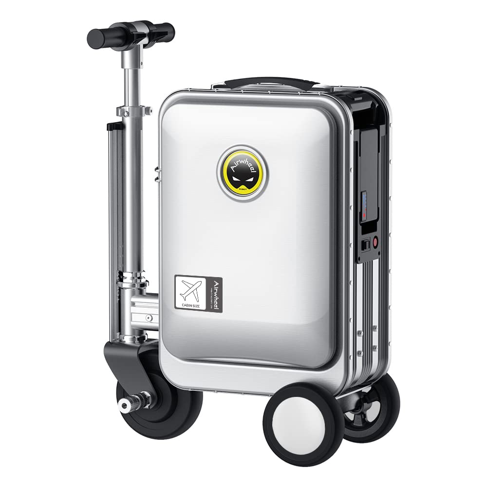 Airwheel SE3S Valigia Smart da viaggio da 20 pollici, valigia elettrica imbarcabile, batteria rimovibile 73,26WH, velocità 13 km/h, telaio in lega di alluminio, carico 110 kg (argento)