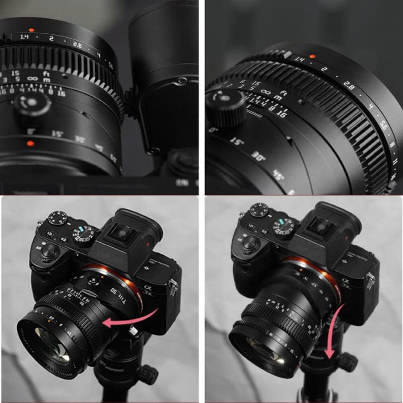TTArtisan Obiettivo Tilt 50 mm F1.4 Full Format Messa a fuoco manuale per fotocamera mirrorless per fotocamere Fuji X Mount X-A1 X-M1 X-T100 X-T30 X-PR01 X-E1 X-E4 XS10 e altri.