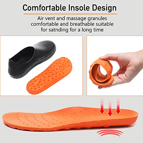 Image of JSWEI Chef Shoes for Men - Professional Oil Water Resistant Nursing Chef Shoe，Non-Slip Safety Working Shoes for Kitchen Garden Bathroom Construction