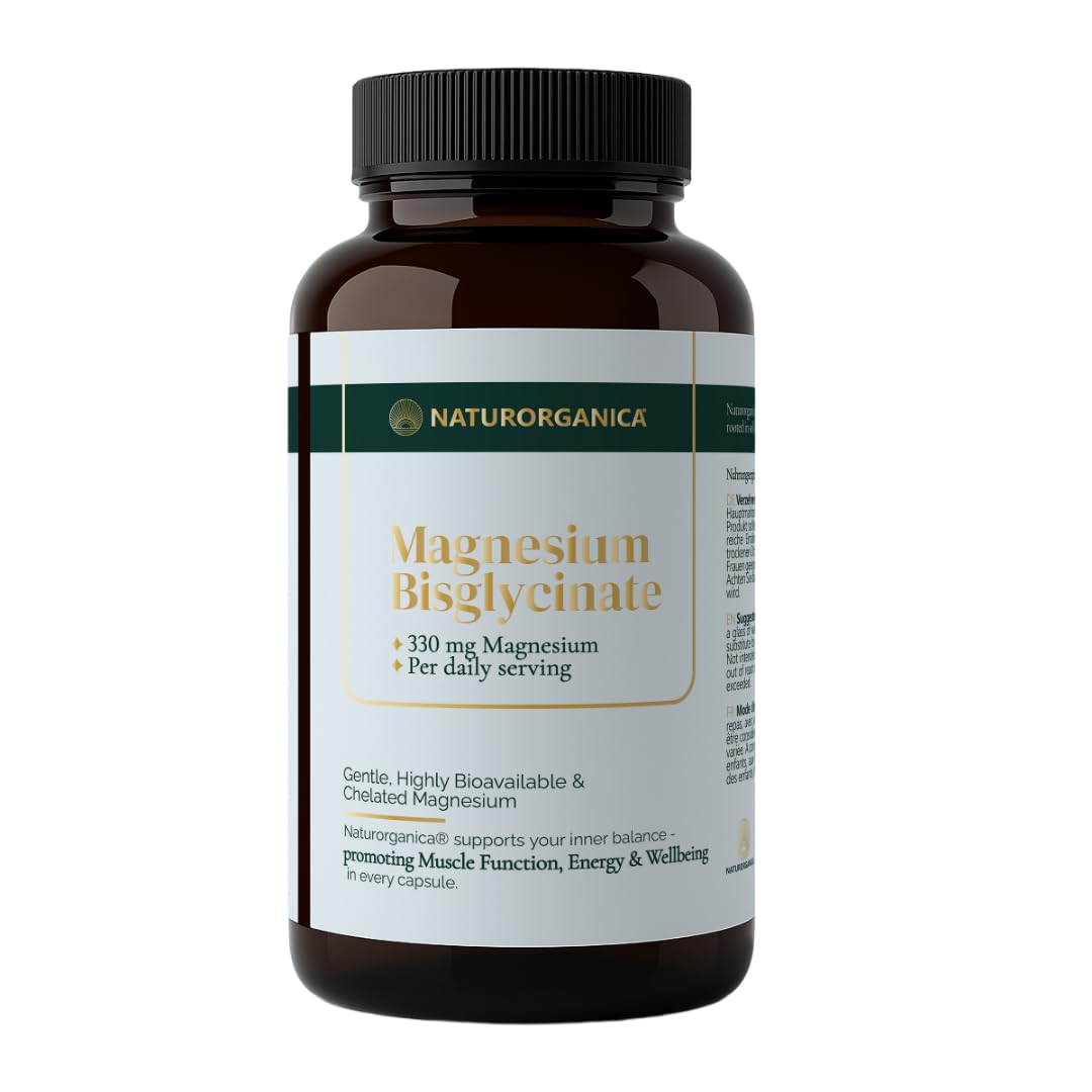 Magnesium Bisglycinat 1500 mg - Hochdosiert, Laborgeprüft, Vegan - Magenfreundlich, 120 Kapseln - 330 mg Elementar
