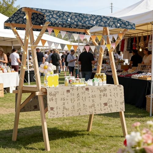 Stand de marché pliant en bois pour installer facilement vos stands de nouilles en extérieur