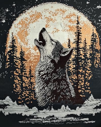Kit Complet Peinture Diamant Loup : l'idée cadeau parfaite pour les passionnés de loisirs
