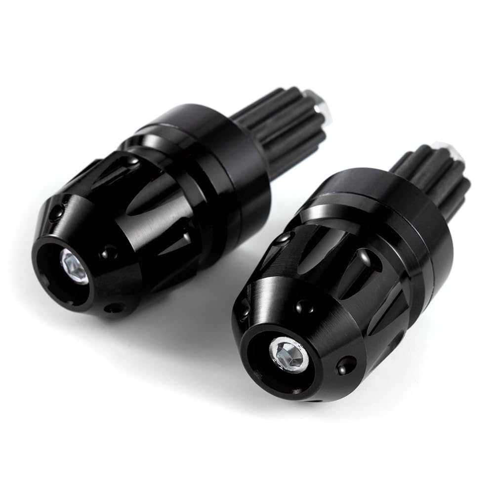 Bilancieri Manubrio moto Universali 7/8" 22 mm Contrappesi Manubrio moto per Cafe Racer Bobber Chopper Scooter ATV UTV street bike dirty bike (Nero)