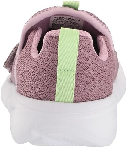 Under Armour Girls Pre School Flash Running Shoe, (500) Misty Purple/Fresh Orchid/Lumos Lime, 1 Little Kid | Image 2