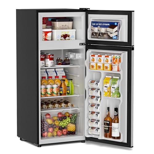 Tehanld Double Door Refrigerator with Freezer, 4.5...