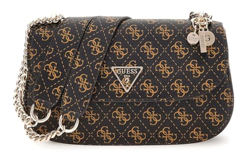 Sac xbody Erica Guess marron logo à rabat convertible pour femme