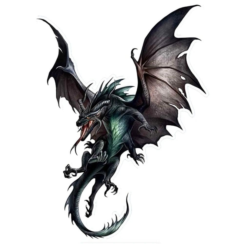Car Sticker Pterosaur Awesome Dragon Coloful Automobiles Motorcycles Exterior Accessories PVC Decal(Left,20cm X 14.5cm)