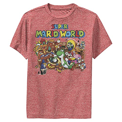 T-shirt Mario World Map garçon anti-irritation en pur coton