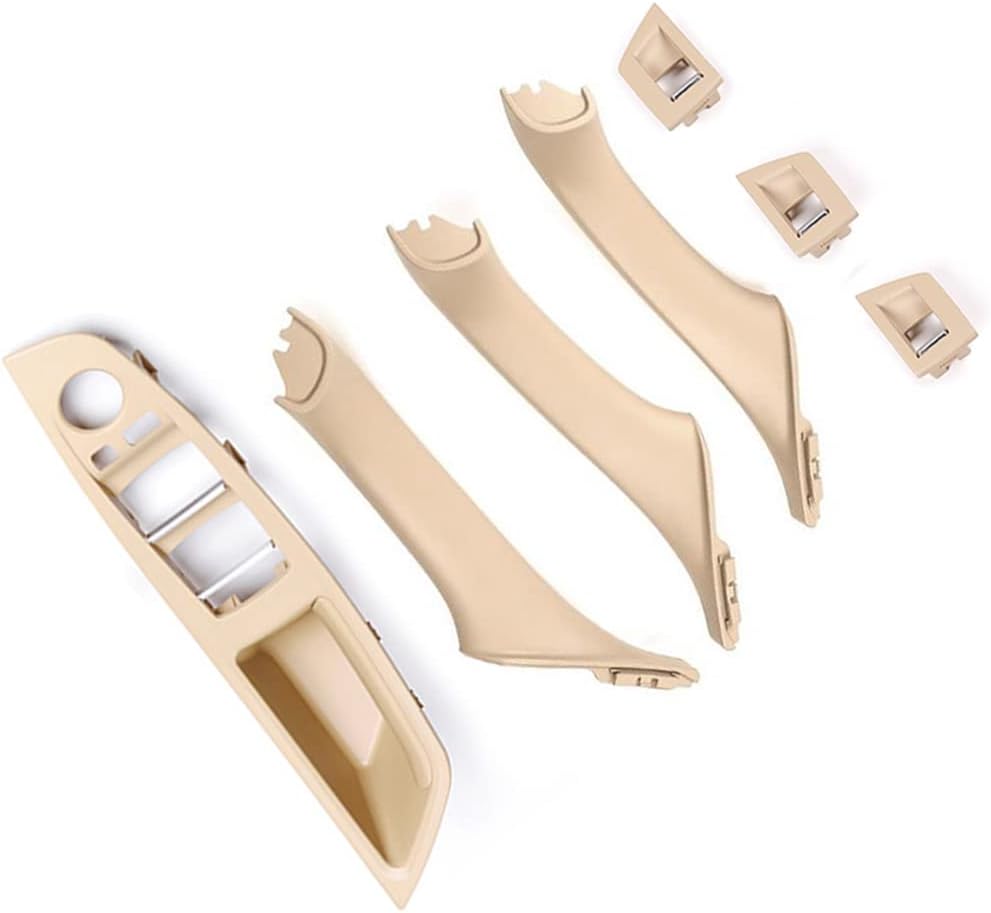 Car Door Handle Cover for BMW 5 Series F10 2011-2016 Interior Door Handles Replace Trim Cover 520i 528i 530i 535d 535i 550i (Beige)